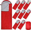 Macarrie 10 Pcs Bulk Sleeping Bags for Homeless Donation Shelter Adults 0 Degree Waterproof Sleeping Bags with Compression Sack for Cold Weather Emergency Hiking Camping Warm