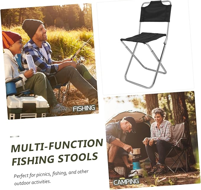 VANZACK 1pc Comfortable Beach Lounge Chair Collapsible Camping Stool Easy to Store for Travel