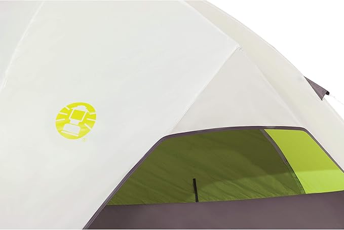 Coleman Steel Creek 6-Person Tent with Screened Porch &amp Integrated Rainfly Weatherproof Tent with Screen Room Sets Up in Minutes Fits Queen-Size Airbed