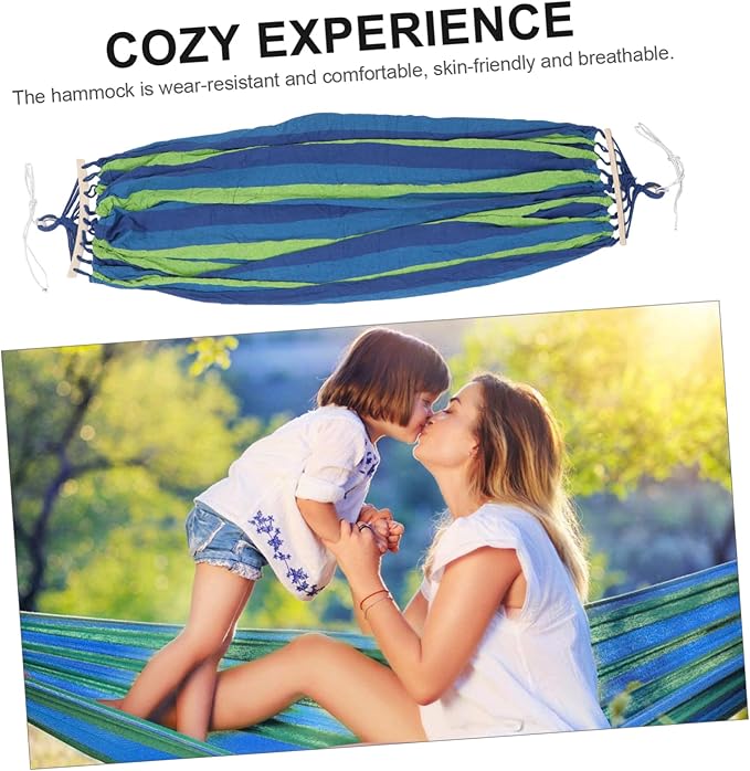 150kg Anti Hanging Hammock Durable Canvas Double Hammock for Outdoor Camping Portable Design with High Load Capacity for Garden and Travel