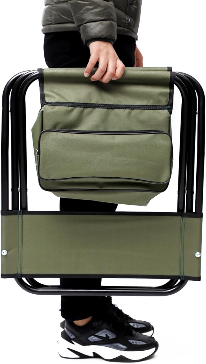 4-Piece Folding Outdoor Chair with Storage Bag Portable Chair for Indoor Outdoor Camping Picnics and FishingGreen