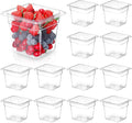12-Pack 6'' Deep NSF Food Pans 1/6 Size | Commercial Food Storage Containers | Polycarbonate Plastic Pans for Restaurant | Commercial Grade for Food Prep | Clear | Dishwasher &amp Freezer Safe