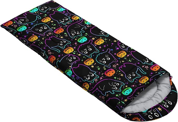 HOSIMA Dear Hunting Pattern Cold Weather Sleeping Bags for Kids AdultsBlack Light Weight Waterproof Sleeping Bags for Outdoors Hiking.