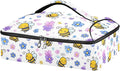 Casserole Carrier Cute Cartoon Pattern Bees and FlowerInsulated Casserole Carrier for Hot or Cold Food Thermal Lunch Tote for Potluck Parties Picnic Beach Fits 9 x 13 Inches Baking Dish