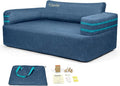 Portable Inflatable Sofa with Built-in Pump - Quick Inflation Comfortable and Durable Blow Up Loveseat for Indoor &amp Outdoor Living Room Camping Apartment Dorm
