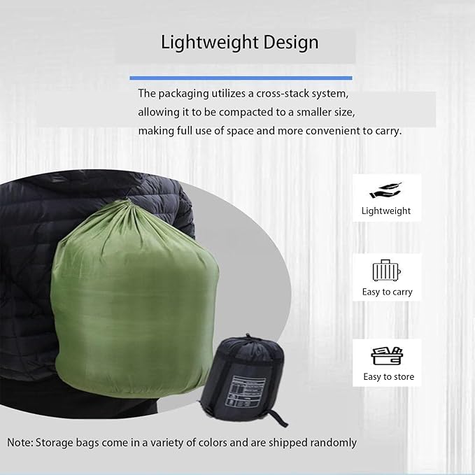 All - Season Warm Sleeping Bag Versatile Lightweight Camping Sleeping Bag with Waterproof &amp Skin - Friendly Fabric Machine Washable Ideal for Outdoor Camping Home &amp Travel