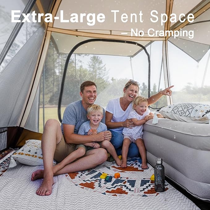 Tents for Camping 4 Person Tents Waterproof Easy Setup Double Layer Family Camping Tent