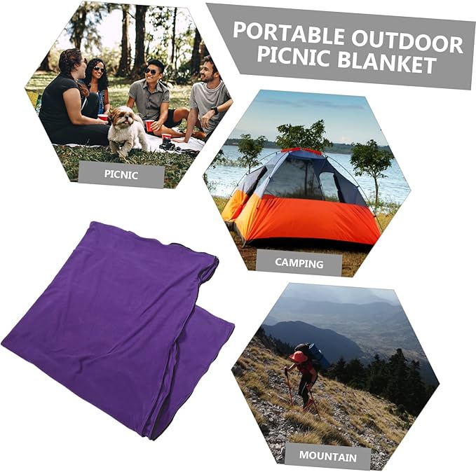 Sosoport Portable Fleece Camping Blanket Washable Outdoor Picnic Mat Lightweight Design for Travel Hiking and Camping Activities for Outdoor Adventures