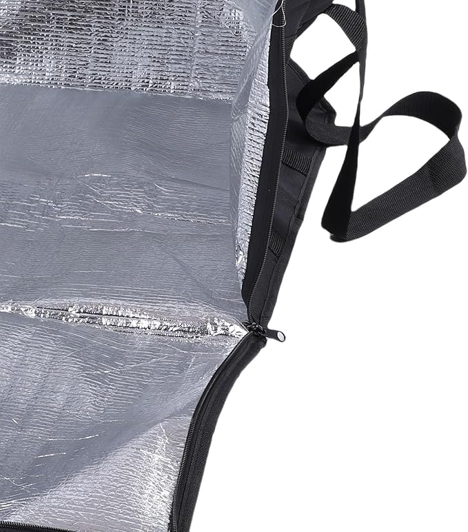 Pssopp Insulated Pizza Delivery Bag 20 x 20 x 14 Inch Portable 600D Oxford Fabric Thermal Food Bag Carrier for Grocery Shopping Catering