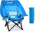 LEMBERI Oversized Heavy Duty Camping Chair for Adults500lbs Comfortable Folding Lawn ChairsLarge Outdoor Portable Chair with Cup HolderSide Pocket and Cooler Bag
