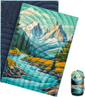 Camping BlanketPuffy Blanket Lightweight Packable Camping Blanket Outdoor Blanket for CampingTraveling Stadium Hiking Picnics