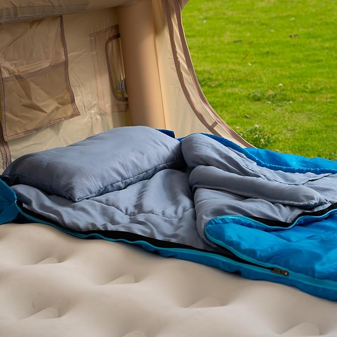 Adult Sleeping Bag with Pillow Comfortable Durable &amp Waterproof Lightweight for Adults Kids Spring Summer Autumn 3 Seasons Travel Camping Outdoor