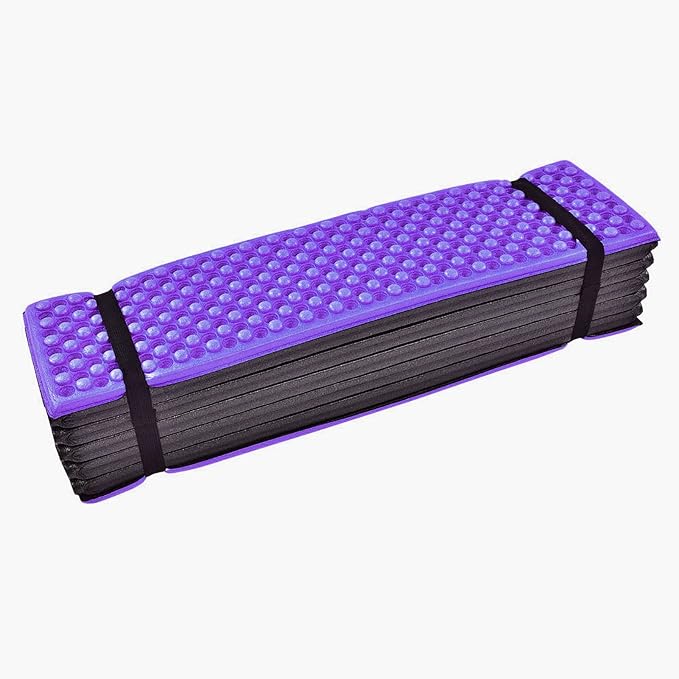 Restokki Foldable Sleeping pad Outdoor Foam Sleeping pad Camping Folding Beach Tent Sleeping Pad Waterproof Camping Mattress Sleeping pad Sleeping mat (Purple)