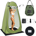 Portable Camping Privacy Tent Outdoor Shower Tent Kit with 5 Gallon Shower Bag-(Nozzle Upgraded)