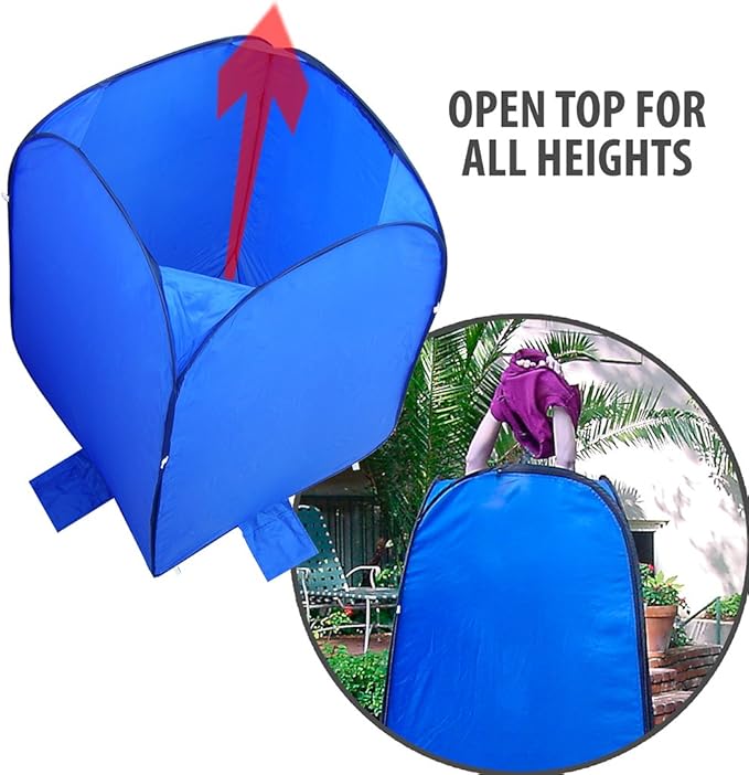 Pop-Up Room in a Bag Instant Portable Changing Shower and Bathroom with Dura-light Steel Frame and Weather-Resistant material for for Pontoon / Deck / Fishing / Sail Boat. Included Tie-Down Kit.