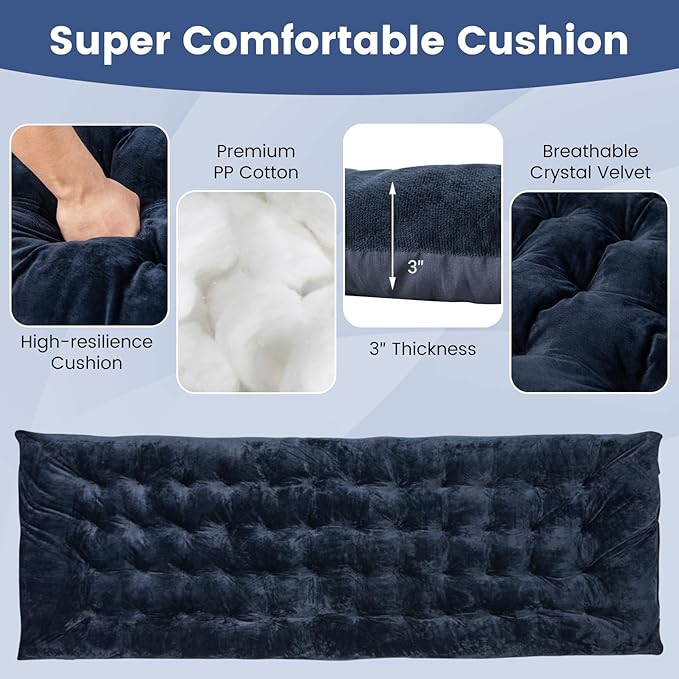SlickBlue Crystal Velvet Camping Cot Pad Soft and Breathable Cushion