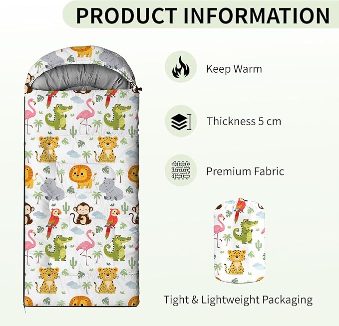 Camping Sleeping Bags Lightweight Waterproof Sleeping Bag and Compact with Compression Sack for Outdoor