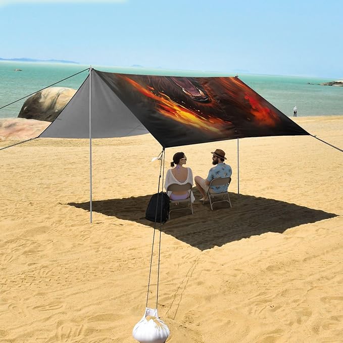 Flame BearCamping Sun Shelters 9.2 x 10.5 FT Beach Canopy Tent Sun Shade with Carrying Bag for Camping Trips Fishing Backyard Fun or Picnics 21340565