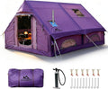 Inflatable Camping Tents 8-10 Person129 Square Feets Large Inflatable Camping Tent with Stove JackBlow up Tent with Mesh Windows &amp Pump