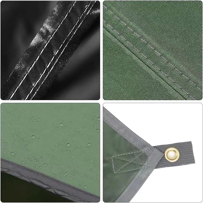 Wind Tour Portable Multifunctional Outdoor Camping Traveling Awning Backpacking Tarp Sunshade Lightweight UV Protection and PU 3000mm Waterproof Rain Fly Tarp Shelter (118 * 177 inches)