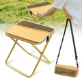 Portable Stool for Mountaineering and Hikin 2026 New Foldable Backpack Stool Turned Into a Satchel Lightweight Stool with Carrying Bag Footstool for Camping Hiking Hunting Fishing (khaki-Large)