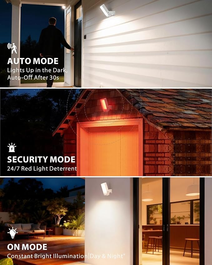 Battery Motion Sensor Light Outdoor Motion-Sensing Security Light with Remote Control 10000mAh 600 Lumens IP65 Waterproof Ideal for PorchesGaragesYards (White 1 Pack)
