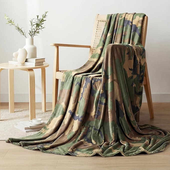 LOOGU Camo Blanket Waterproof Insulation Poncho Liner for Outdoor Camping Hiking Hunting Survival Backpacking Picnicking