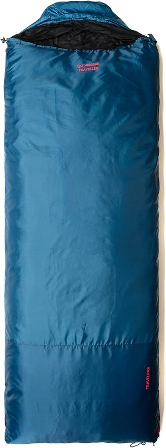 Snugpak Travelpak Traveler Sleeping Bag with Mosquito Net Lightweight Petrol Blue