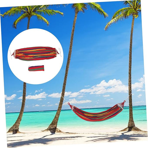 150kg Canvas Rollover Hammock Straps Bug Net Capacity for Park Courtyard for Camping Relaxation