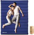 Hikenture Double Sleeping Pad for Camping 4 Extra-Thick Camping Mattress 2 Person Inflatable &amp Ultralight Sleeping Mat for Backpacking Hiking (Navy Pumpsack Full XL)