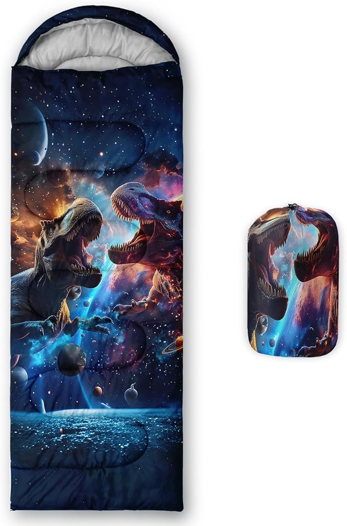 AILONEN Cartoon Car Sleeping BagsLightweight &amp Waterproof3 Season Warm &amp Cool WeatherCute Stars Printed Vehicles Transportation Sleeping Bags for BoysKidsAdults TravellingOutdoors