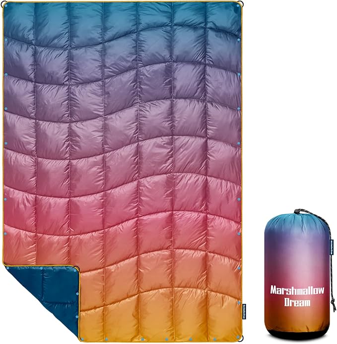 Camping Blanket Puffy Blanket Lightweight Windproof Water Resistant for OutdoorsHiking BackpackingBeachCarPicnicStadium