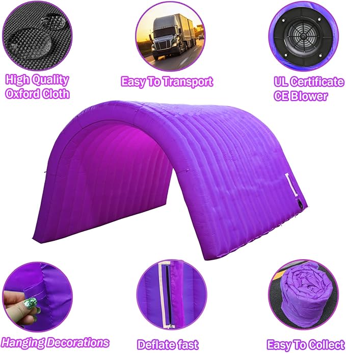 Inflatable Tunnel Sports Tunnel Entrance with Blower Football Tunnel Tent Entryway for Business Advertise Party Exhibition Promotion StreetShopSupermarketSchool