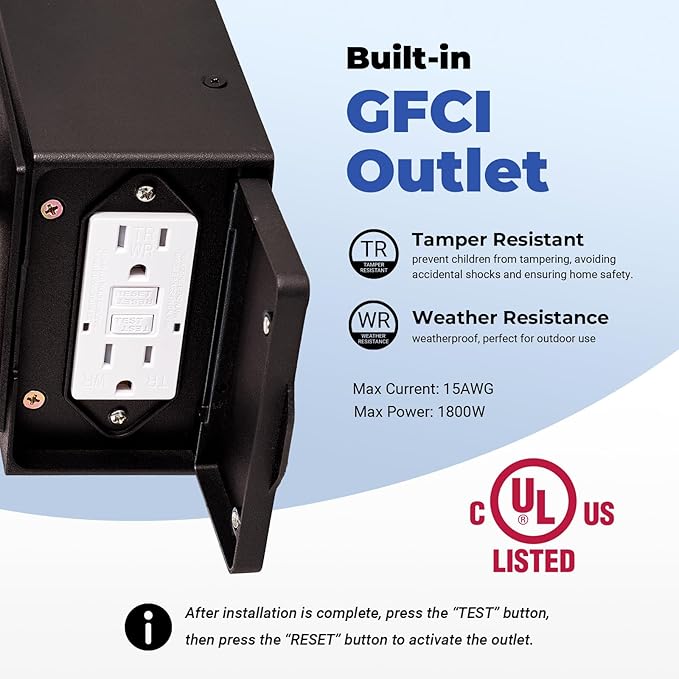 Porch Light with GFCI Outlet Distance and Time Adjustable Motion Sensor Outdoor Light Fixture with Outlet Bronze Dusk to Dawn Outside Sconce Lights for House Garden Patio Garage Waterproof