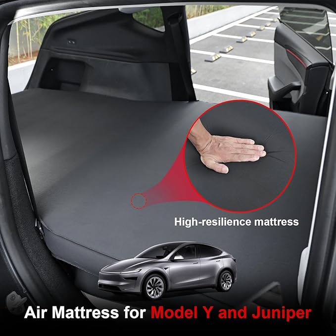 Air Mattress for Model Y and Juniper Rear Trunk Inflatable Bed for Model Y Juniper Inflatable Camping Mattress with OEM Style External Air Pump (2020-2025.03+)