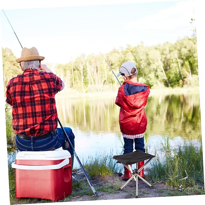 BESPORTBLE Foldable Camping Stool Lightweight Stool for Outdoor Portable Folding Chair Double Seating
