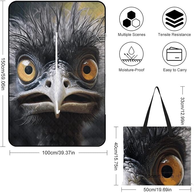 Zipper Emu Style Picnic Mat Suitable for Travel Camping Park Or Home Use