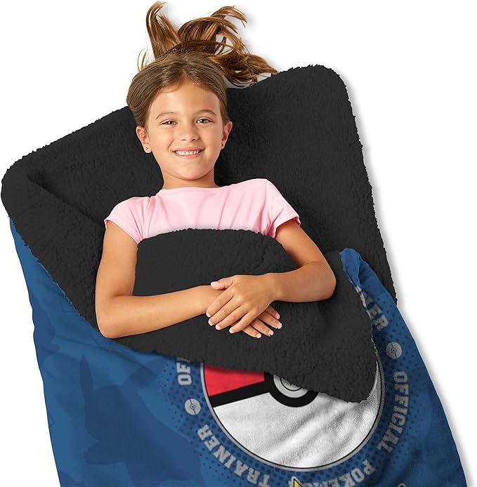 Silk Touch Sherpa Slumber Bag for Boys and Girls Sleeping Bag with Zipper 27 x 56 inches
