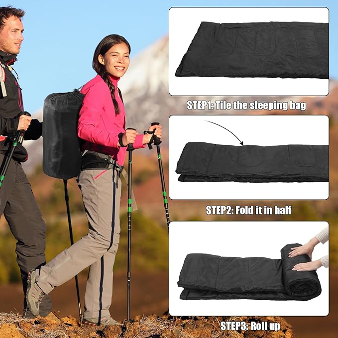 Peryiter Sleeping Bags Bulk for Homeless People Adults Camping Sleeping Bags for Warm or Cold Weather Waterproof Lightweight Camping Essentials Gear Accessories for Hiking Travel Outdoor