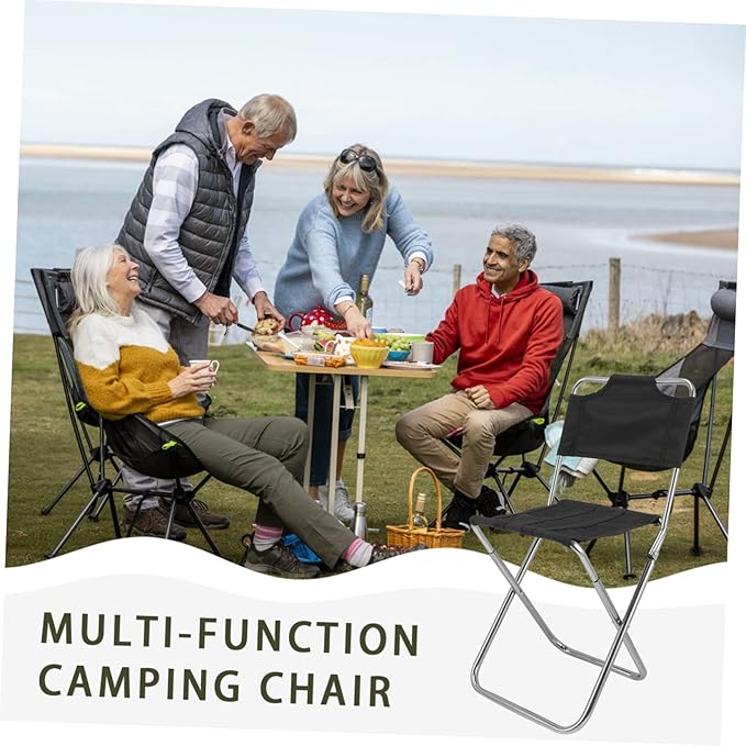 Portable Folding Stool for Camping Fishing and Outdoor Activities Multi Function Comfortable Beach Chair Lightweight and Convenient 1pc Assorted Color
