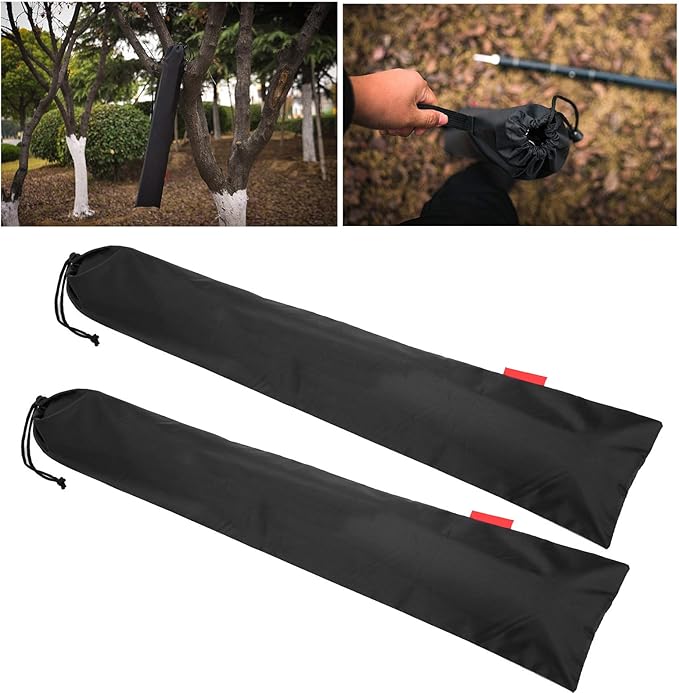 2Pcs Tent Pole Bag 31.5in Trekking Poles Carrying Bag Tent Stakes Bag Black Portable Canopy Pole Storage Bag Camping Accessory for Camping Hiking Tent