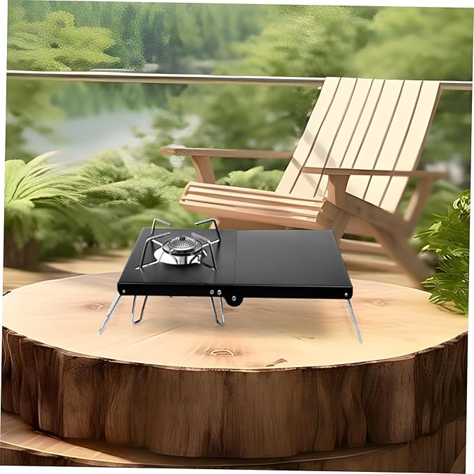 Toyvian Collapsible Camping Kitchenware Compact Folding Camping Table Portable Grill Heat Resistant Outdoor Grill Stand for Beach Picnic