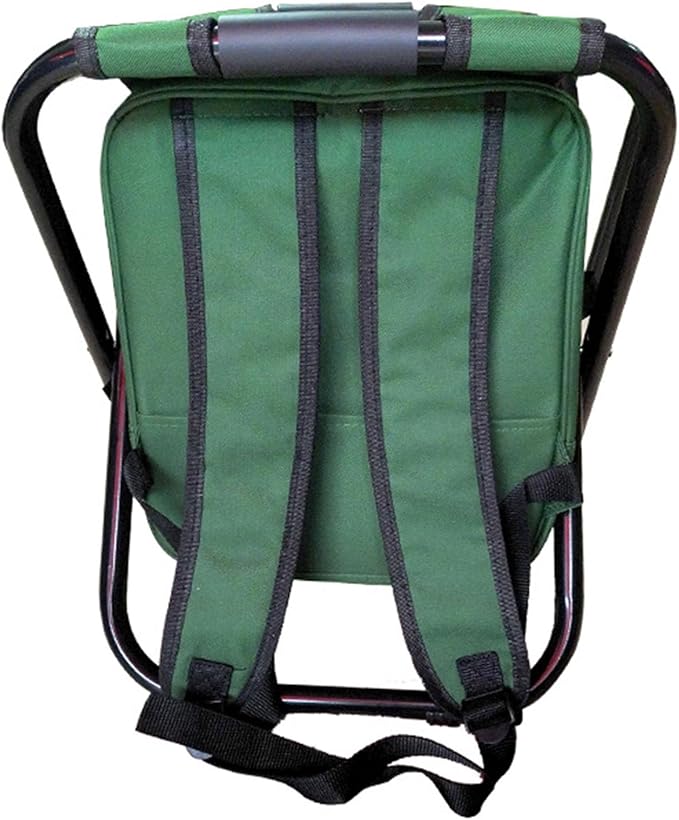 Camping Stool Mini Portable Folding Stool Folding Backpack Stool High Capacity Thickened Oxford Cloth Tool Bag Chair Cooler Bag for Outdoor Camping Fishing