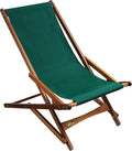 BYER OF MAINE Pangean Glider Chair – Folding Wood &amp Canvas Chair – Portable Outdoor Chair for Porch Patio or Beach in Forest Green