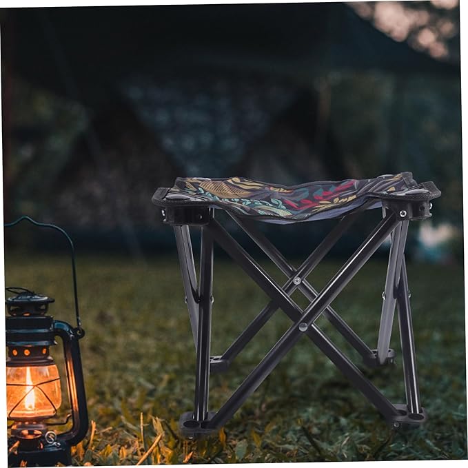 Multi-Functional Folding Stool Small Camping Bench Oxford Easy to Fold for Outdoor Camping Fishing