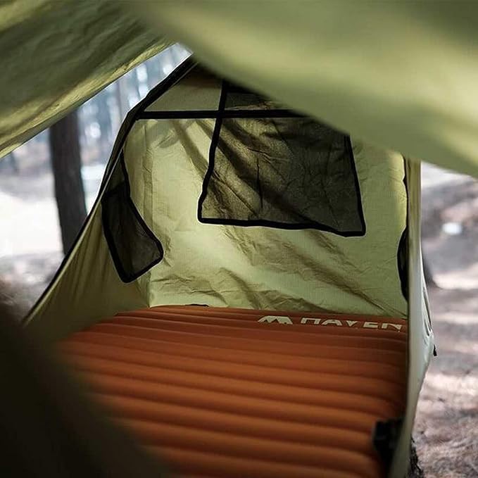 Haven Tents Lay Flat Hammock Tent - Waterproof Camping Hammock with Mosquito Net Insulated Pad and Rainfly - Haven Tent Haven XL Haven Safari