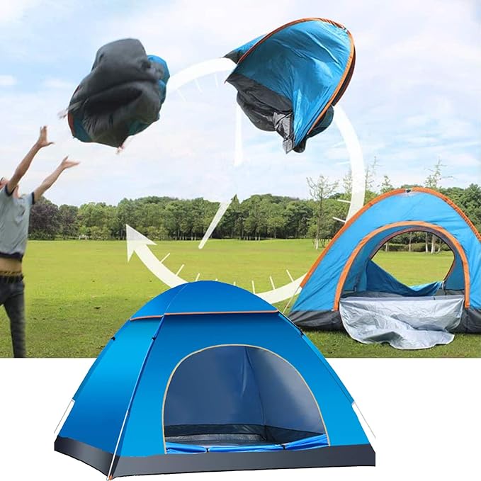 2 Person Instant Pop Up Lightweight Camping Tent Outdoor Easy Set Up Automatic Family Travel TentPortable Backpacking Ultralight Waterproof Windproof Anti-UV Sun Shelter Tent…