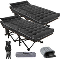 NAIZEA Folding Camping Cots for Adults Portable Cot with Mattress Heavy Duty Outdoor Bed with Carry Bag 1200d Oxford Cloth Sleeping Cots for Camping Office Nap Home Guest Beach Travel