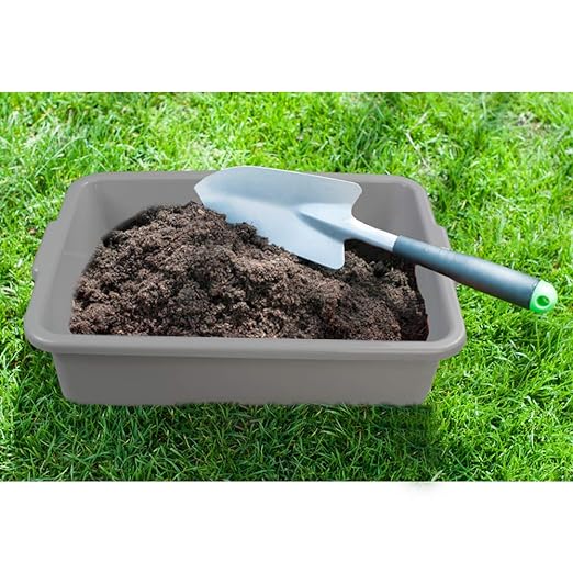 Ggbin Plastic Dish Tubs Commercial Bus Box/Wash Basin Tote Box 3-Pack(Grey 13L)