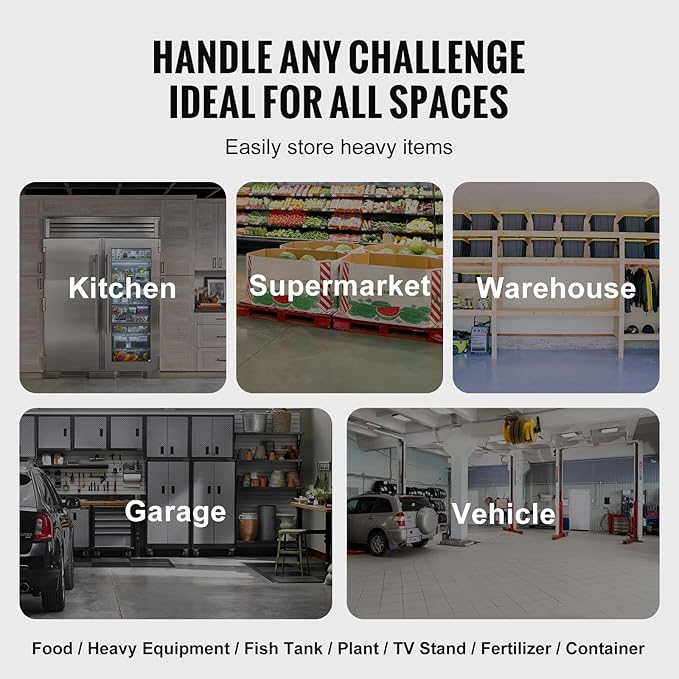 VEVOR Aluminum Dunnage Rack 48” x 20” Commercial Food Floor Rack 8” Off the Floor 1800 lbs Capacity All-Welded Aluminum Storage Rack for Storage in Restaurants Kitchens Garages and Vehicles